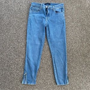 J Brand Cropped Denim With Zipper Detail